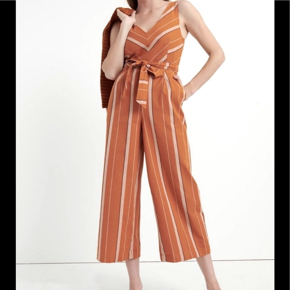 Lucky Brand Blake Stripe Jumpsuit M